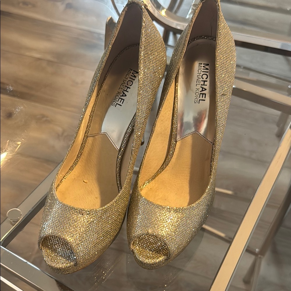 Michael Kors silver Glitter Heels for Special Occasions